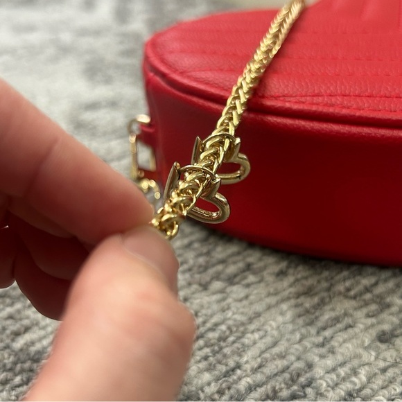 Heart-Shaped Gold Huggie Hoop Valentine’s Day Earrings ✨ - Picture 3 of 5